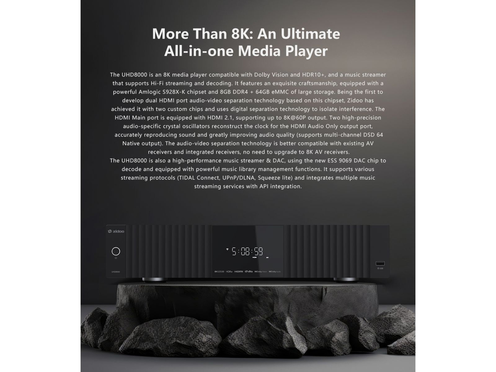 Медиаплеер Zidoo UHD8000