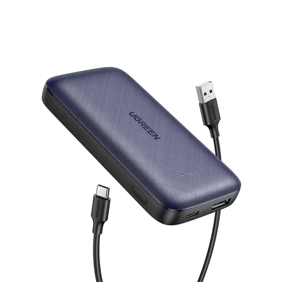 Ugreen PB178 10000mAh Mini PD Fast Charging USB-A+USB-C Blue