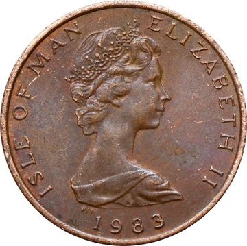 1/2 пенни 1983 Остров Мэн