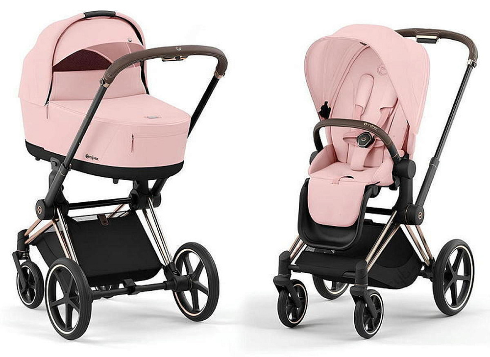 Коляска Cybex Priam IV Rosegold complete Cloud G Magic Black Base G 3 в 1 Peach Pink
