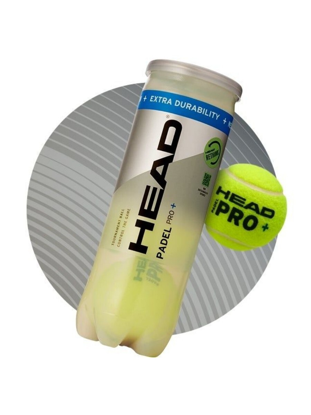Мячи для игры в падел Head Padel Pro (3 мяча в банке)