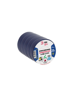 Изолента ПВХ 19ммх20м PRO150BLUE 150мкм проф. син. ЭРА Б0027918