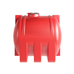 Ёмкость горизонтальная 3000л усиленная для перевозки Политим 3000 л.(1915x1570x1645см;красный) - арт.560776