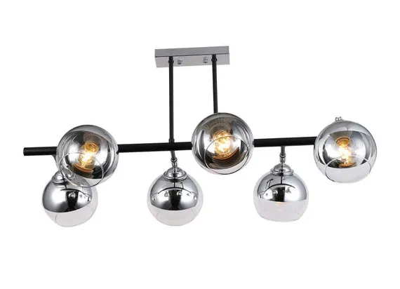 06782/6 CHROME+BLACK (1) Люстра (RL)