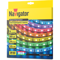 СД Лента Navigator 80 300 NLS-5050RGB60-14.4-IP20-12V R5