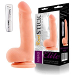 Реалистичный вибро-фаллос на присоске Real Stick (7 режимов, 16 см) (Цвет: телесный)