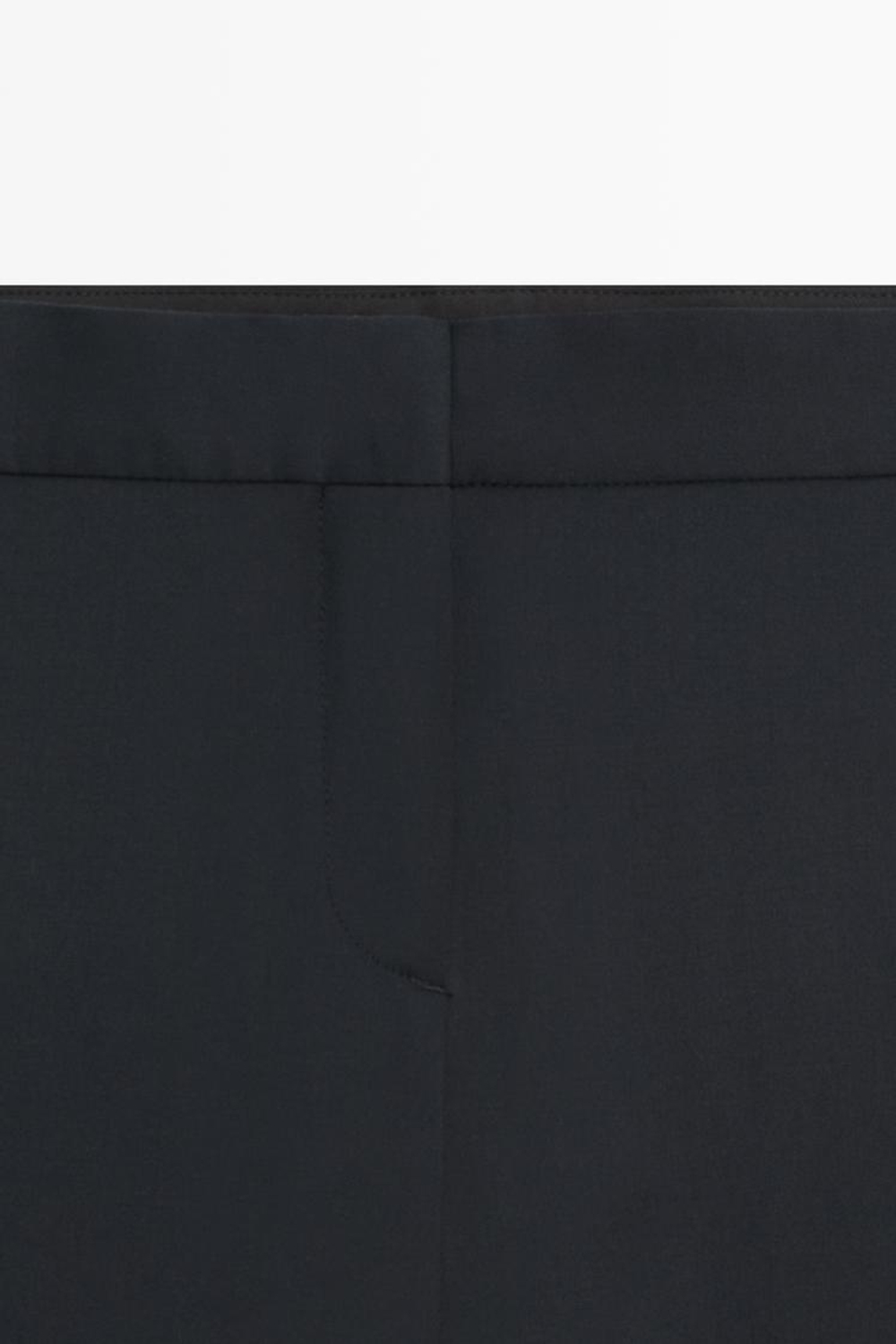 Massimo Dutti Прямые брюки из 100% холодной шерсти, темно-синий