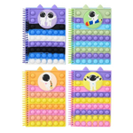 Блокнот детский Basir, формат А5, серия "Космонавт", с Pop-It, цветная обложка pop it, размер 21*15 см, 80 листов, на объёмной спирали, 4 цвета ассорти