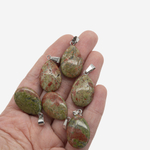 Подвеска-капля из натурального унакита, 16*24мм