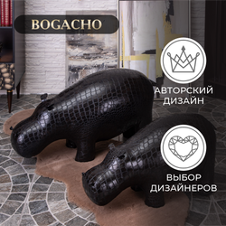 Банкетка Пуф Бегемот малый Темно-коричневый