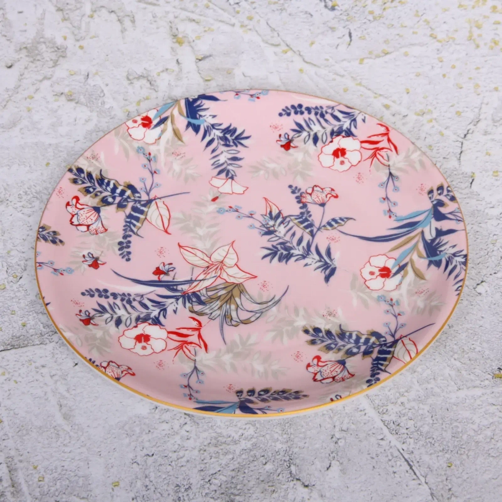 Тарелка керамическая «Paradise» 25см, розовая