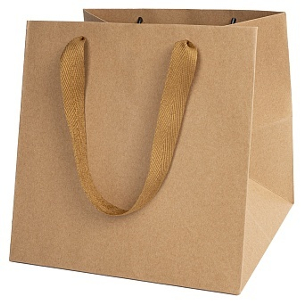 Крафт-пакет подарочный, с широким дном, 30*30*30 см.