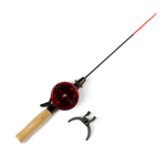 Удочка зимняя Три Кита Техно d-65, с пробковой ручкой (хлыст стекловолокно), Красная