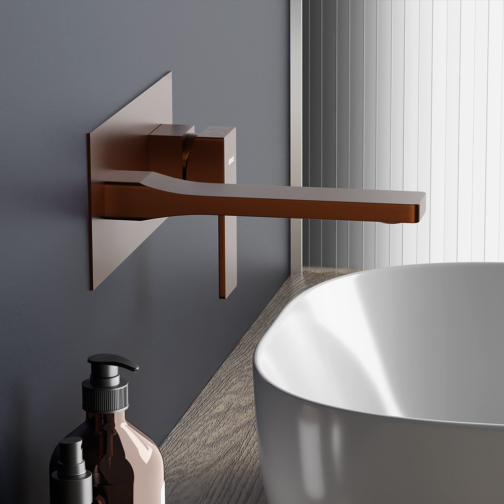 Смеситель для раковины, монтируемый в стену, розовое золото Damixa Gala 530260500