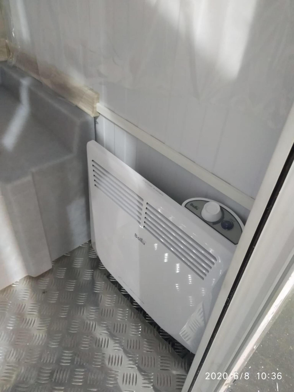 Туалетная Кабина  «Авангард» в разборе Экомарка W-1 (1100x1100x2400см;190кг;белый) - арт.561340