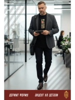 Футболка с вышивкой черная Семицветик