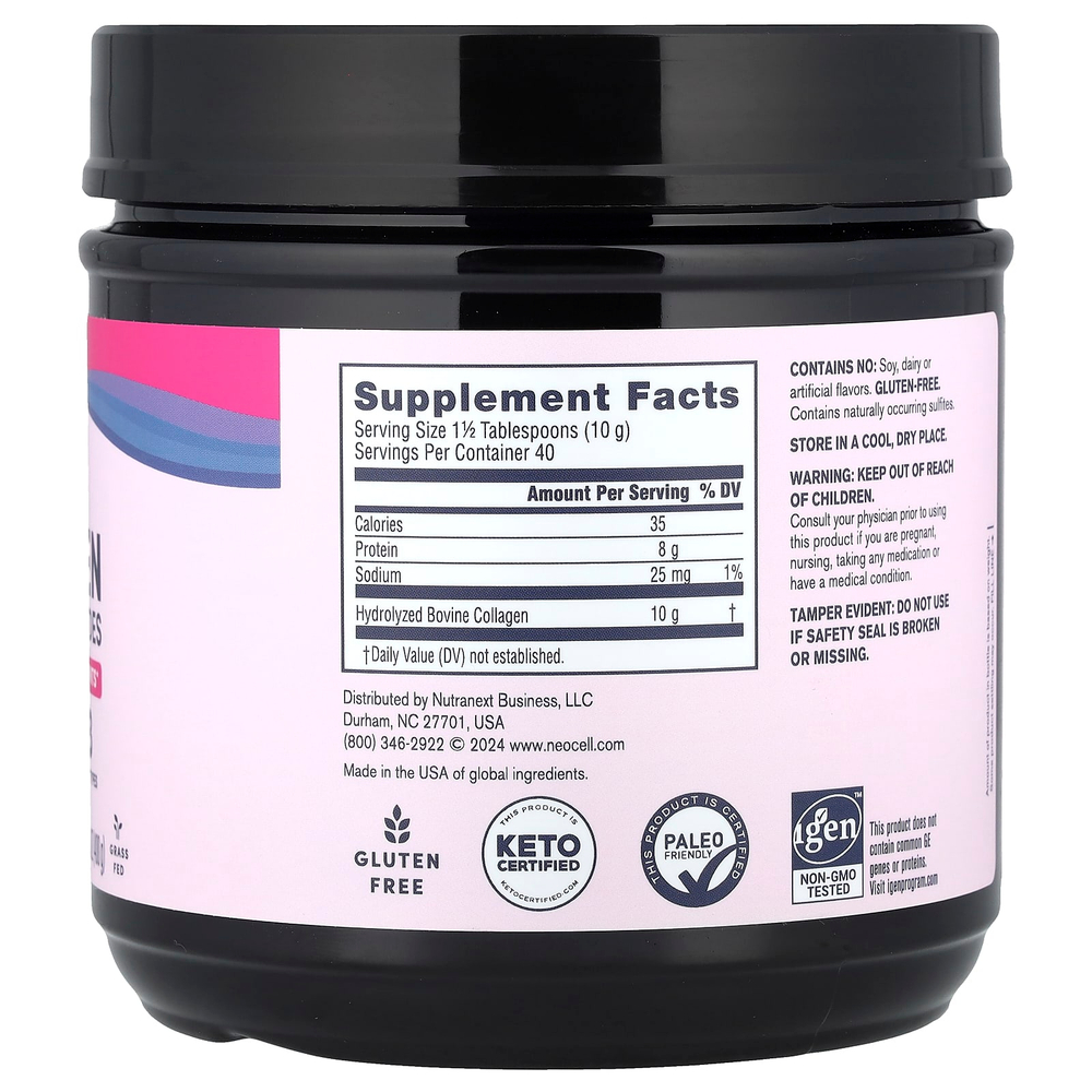 NeoCell, Суперколлагеновые пептиды, без добавок, 400 г (14,1 унции)