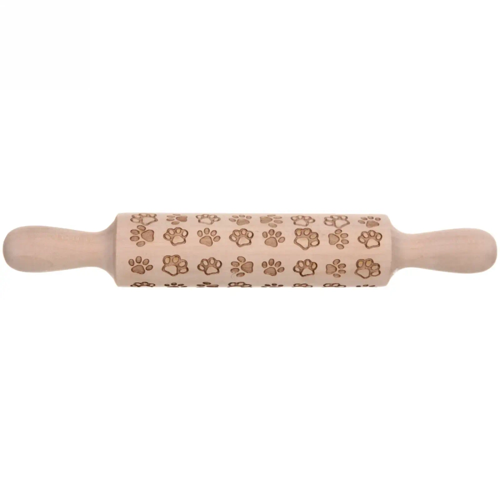 Скалка деревянная фигурная «Лапки» 28*4,5см