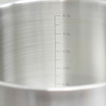 Кастрюля 7л, нерж.сталь, d22см, h18см, тройное дно, индукция, мерная шкала, "PROFESSIONAL" Luxaro