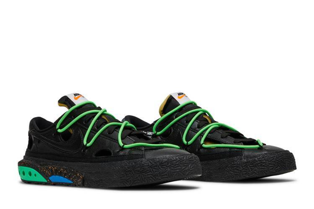 Кроссовки Off-White X Nike Blazer Low 77 "Black And Electro Green"