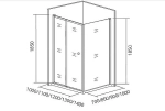 Душевой уголок Good Door Lira WTW+SP 110х80 стекло прозрачное/профиль хром