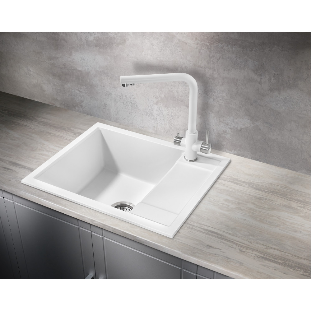 Мойка для кухни MILACIO Navarra 60 Cuarzo MC.77072, белый