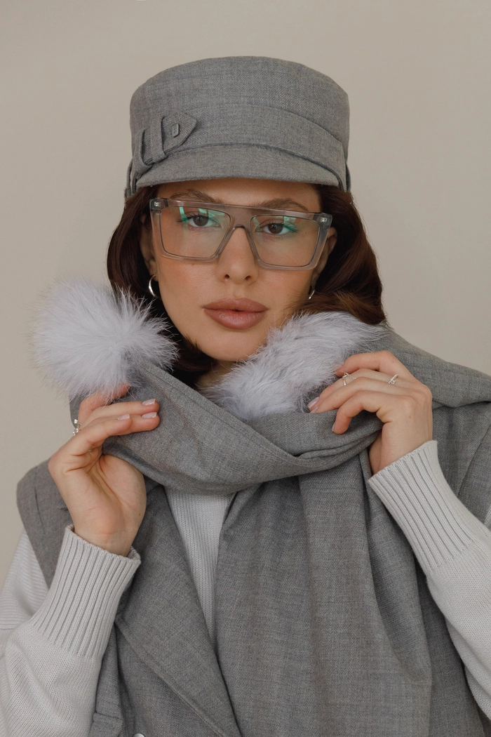 ПАЛАНТИН ГАРЭТ С МЕХОМ СЕРЫЙ