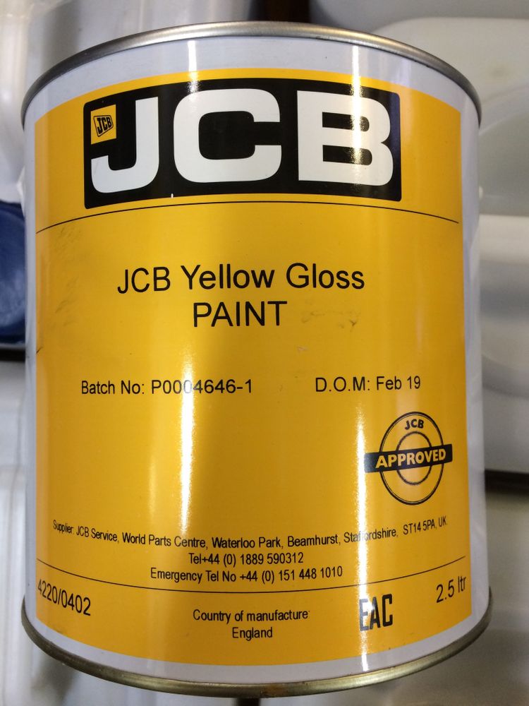 Краска желтая JCB оригинал 2.5 литра 4220/0402