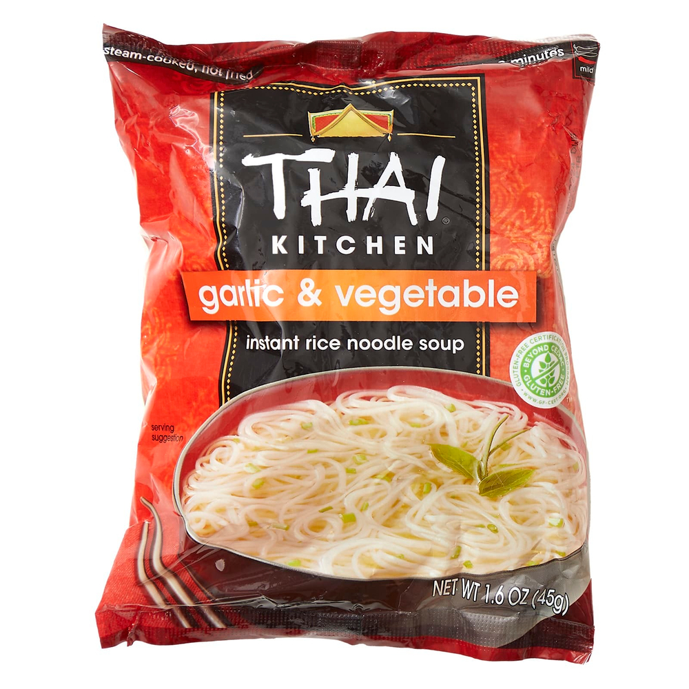 Thai Kitchen, суп с рисовой лапшой, чеснок и овощи, 45 г (1,6 унции)