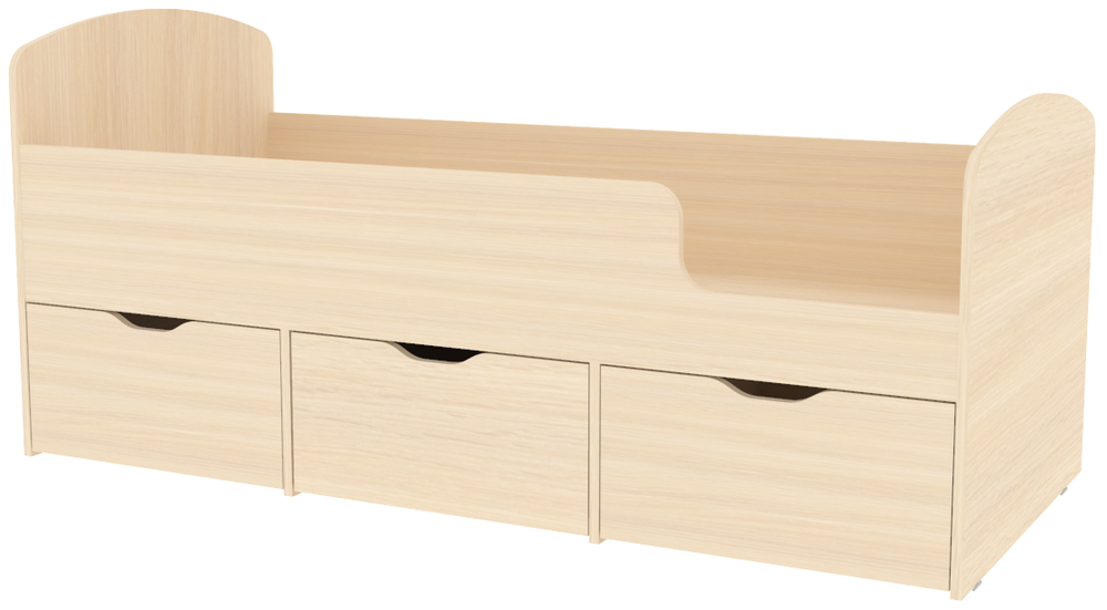 Кровать КарИВи Малыш Мини  Дуб Молочный  Дуб Молочный