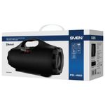 Колонка портативная SVEN PS-460, 2.0, 18 Вт, Bluetooth, FM-тюнер, USB, microUSB, черная, SV-015237