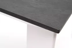 "Венето" обеденный стол из HPL 90х90см, цвет "серый гранит", каркас белый