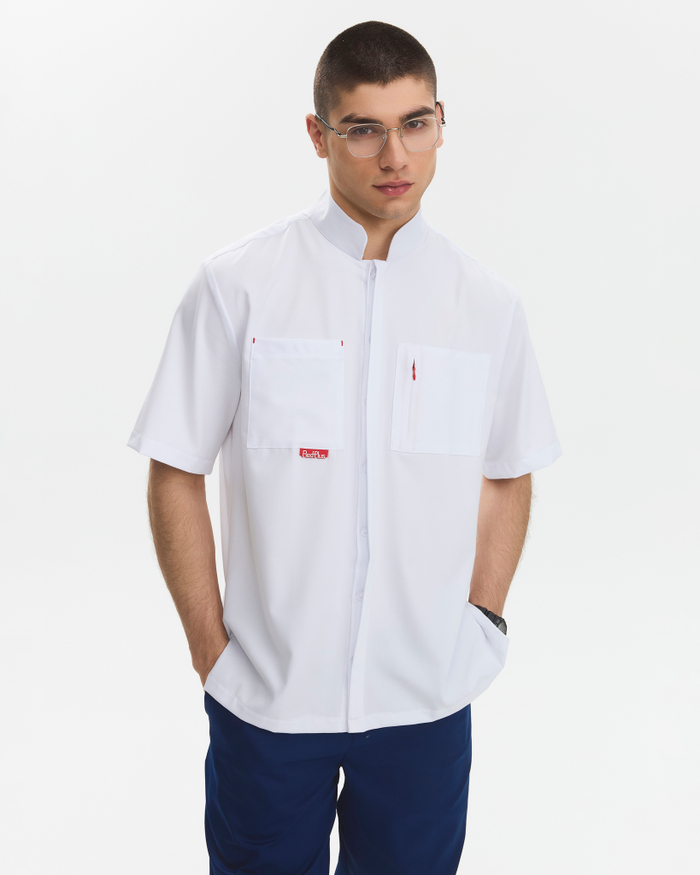 Топ медицинский унисекс Хэритаж, белый