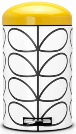 Ведро Brabantia Orla Kiely 12л кремовое