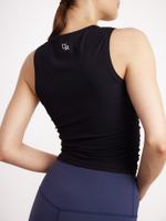 Топ Melrose Ribbed Tank in Black