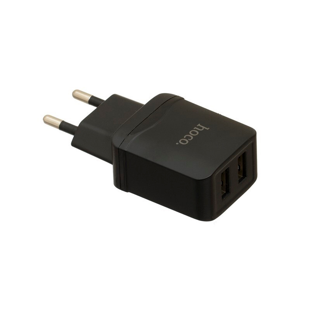 Сетевой адаптер питания HOCO C33A 2USB 2.4A (черный)