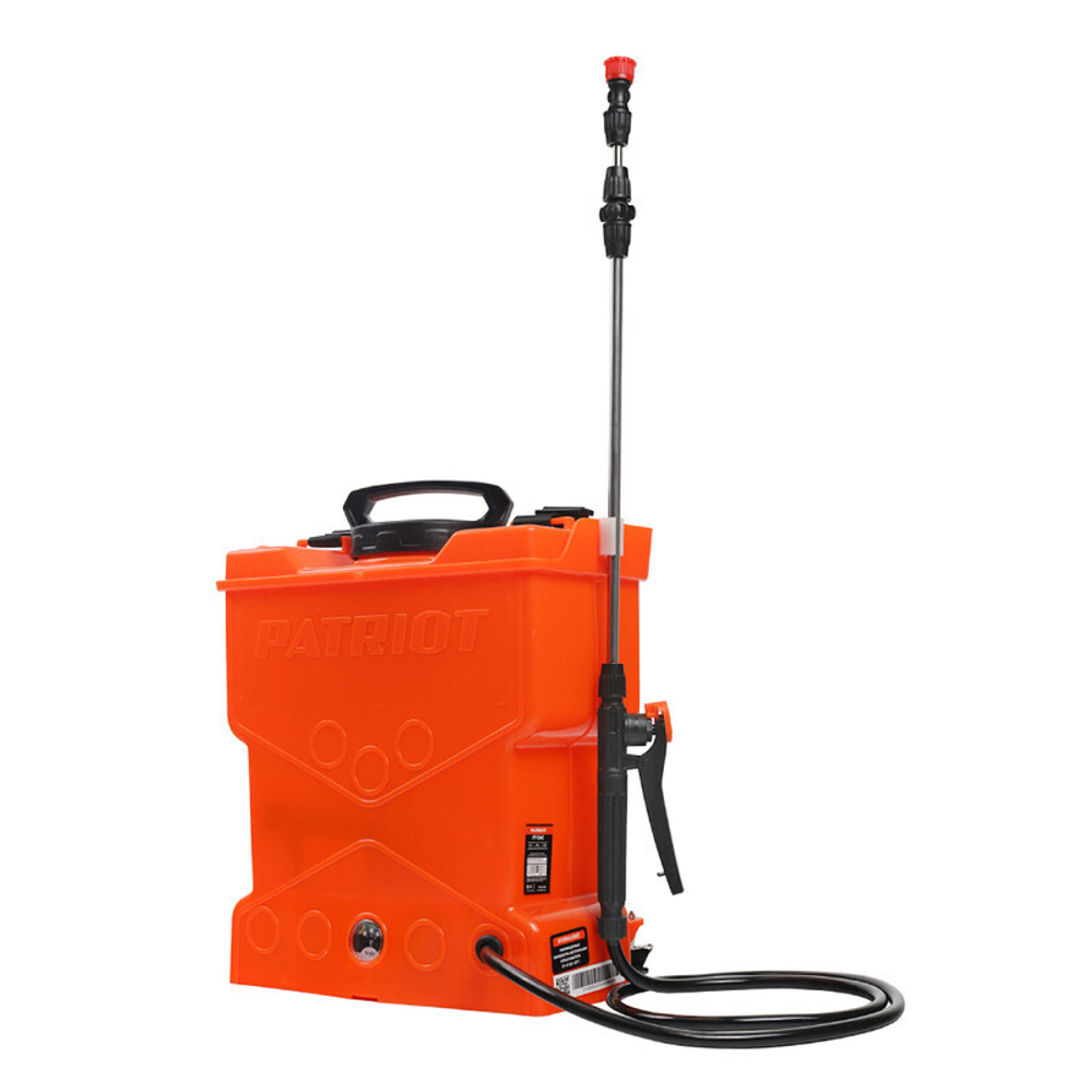 Опрыскиватель садовый аккум, Patriot, 12 л, свинц-кислот, 8 А.ч, 12 В, пластик, ранцевый, PT-12AC