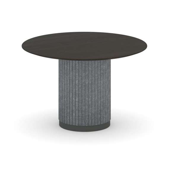 Felto Стол переговорный круглый D=1200мм PR.C.SPRG-006.M Дуб Темный/Металл Антрацит/Морская Галька 1