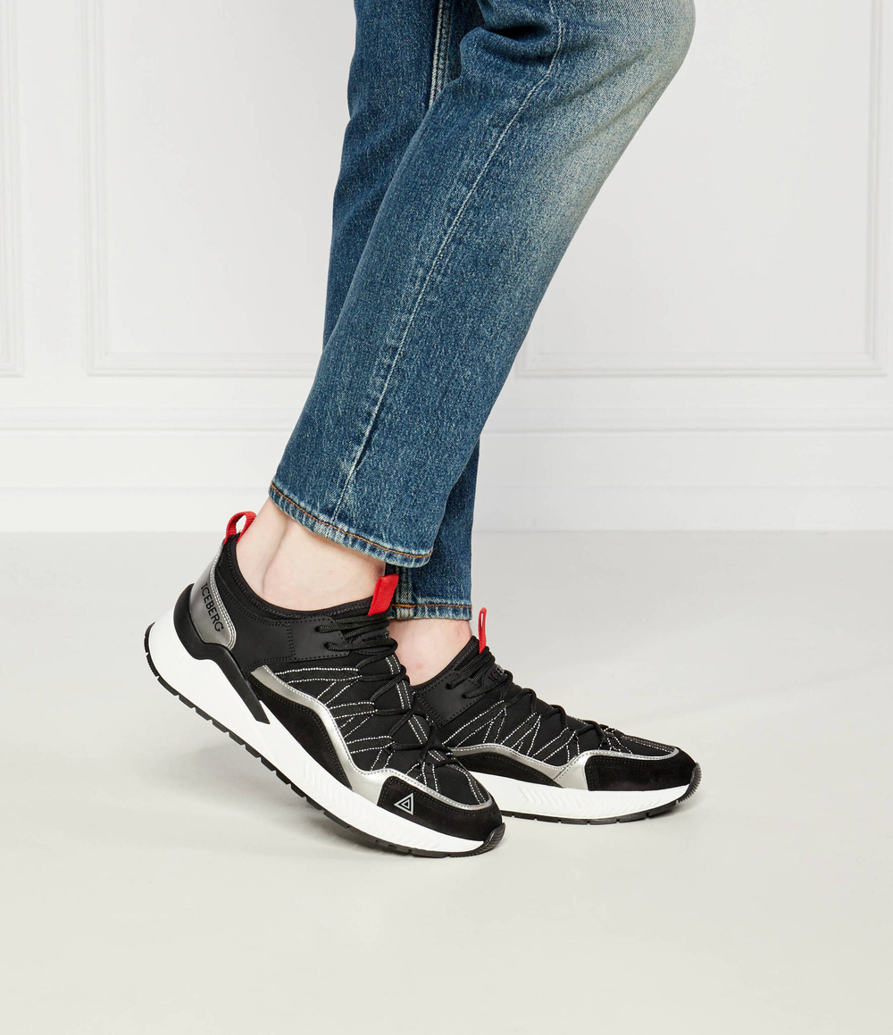 Кожаные кроссовки comb.space Iceberg - черный(IU1638)