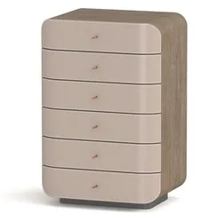 Комод SG-46, 105х59 см, бежевая экокожа, шпон ореха