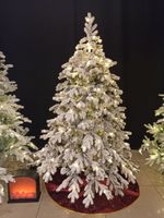 Заснеженная елка с гирляндой «Аляска» (Литая+пвх) от 1.8 м до 3 м