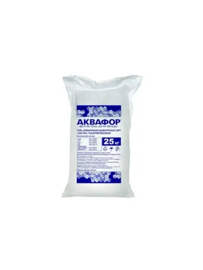 Соль пищевая  таблетированная Аквафор  25 кг