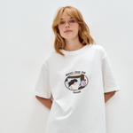футболка в молочном цвете sleeping club