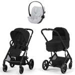 Коляска Cybex Balios S Lux BLK complete Cloud G Fog Grey Base G 4 в 1 Moon Black с дождевиками