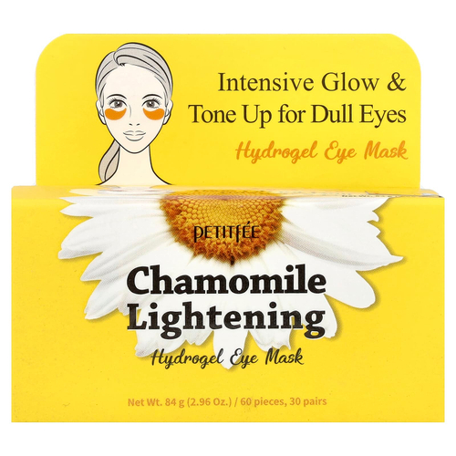 Petitfee, гидрогелевая маска для кожи вокруг глаз, с ромашкой, 60 патчей, 84 г (2,96 унции)