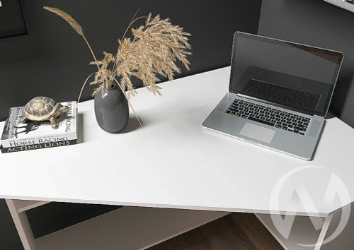 Стол компьютерный №7 (УПКФ) (Белый ФВ)