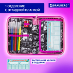 Пенал BRAUBERG с наполнением, 1 отделение, 1 откидная планка, 24 предмета, 21×14 см, «Anime movie», 272349