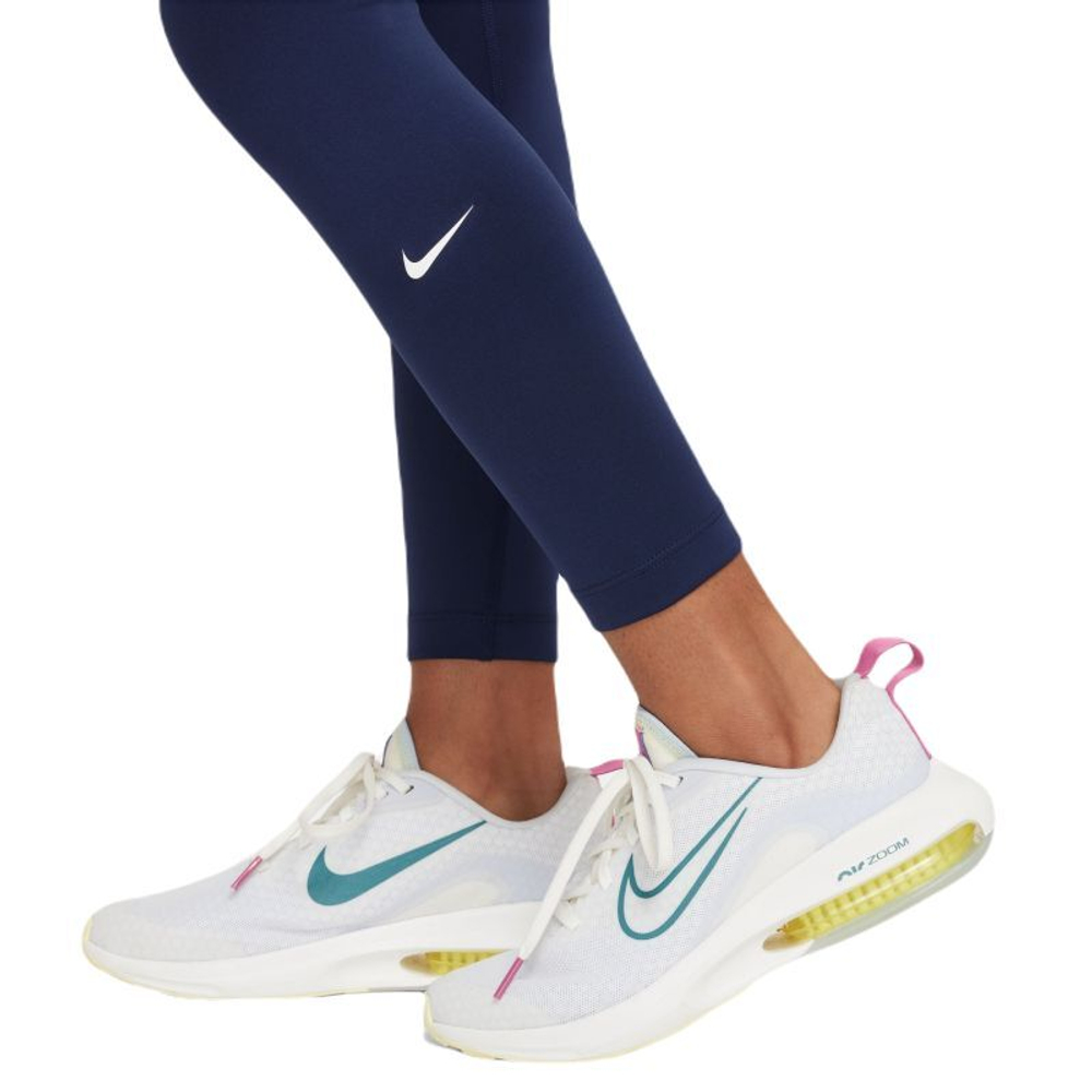 Штаны для девочки теннисные Nike Girls Dri-Fit One Legging - midnight navy/white