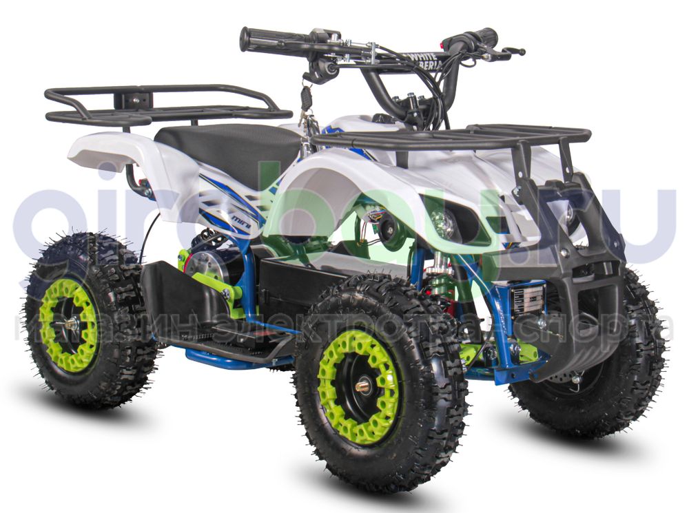 Детский электроквадроцикл WHITE SIBERIA SNEG MINI 1000W - Голубой фото фото №5