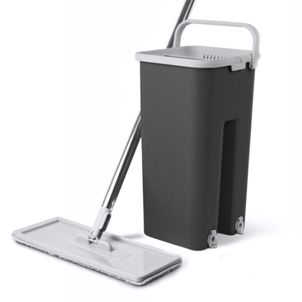 Набор для уборки HANDY Lite 6 л. (ведро с отжимом + швабра + 2 насадки) в инд. упаковке цвет графитовый